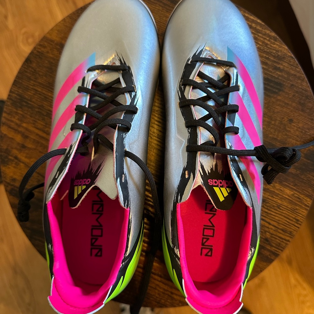 Adidas Women's Silver and Pink Athletic Shoes